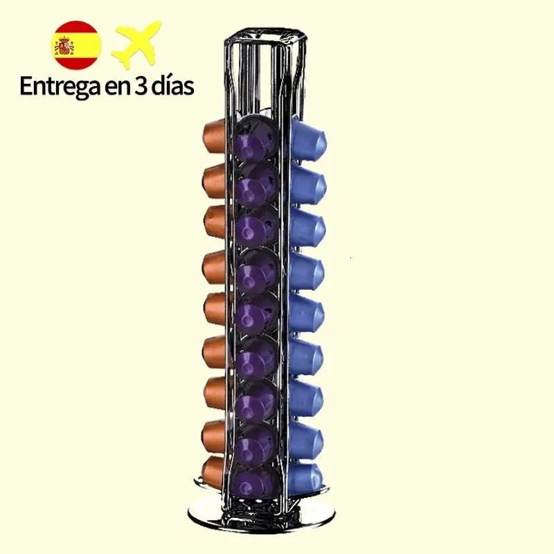 Kahve Çay Araçları Pratik Kapsül Dağıtım Kulesi Stand 40 Nespresso Kapsül Depolama Pod Tutucu Kurcalama Soporte Kapsülleri 230505