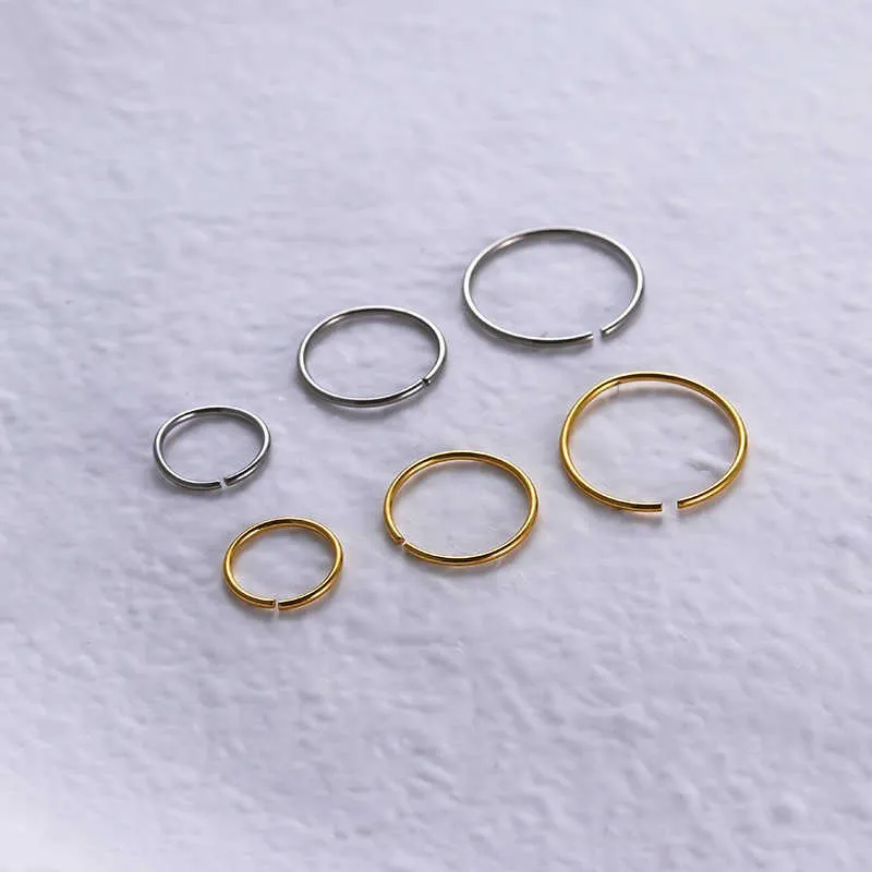 Set 6 Piercing Ombelico In Oro E Argento - Con Zirconi E Opale, Spessore 14G - Foto 4