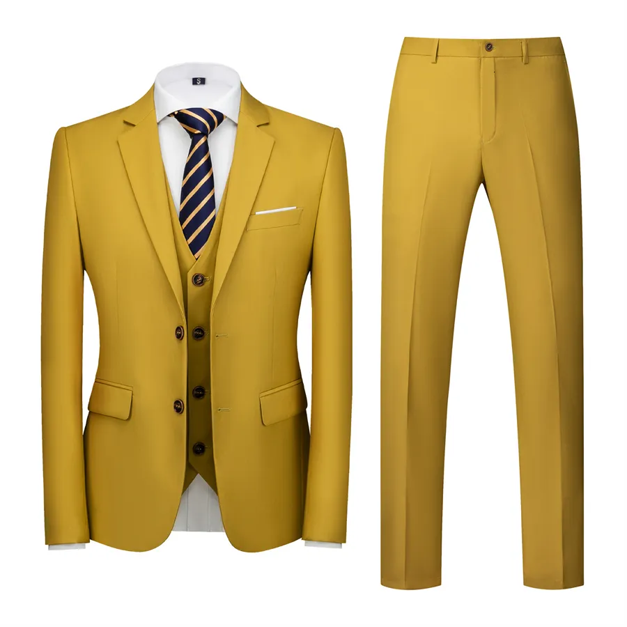 Mens Suits Blazers Plus Size 6XL M Jacket Vest Pants Candy Colors Slim Fit Formal Business Work Men Suits Wedding Stage Tuxedo 230506 From 135 07 DHgate