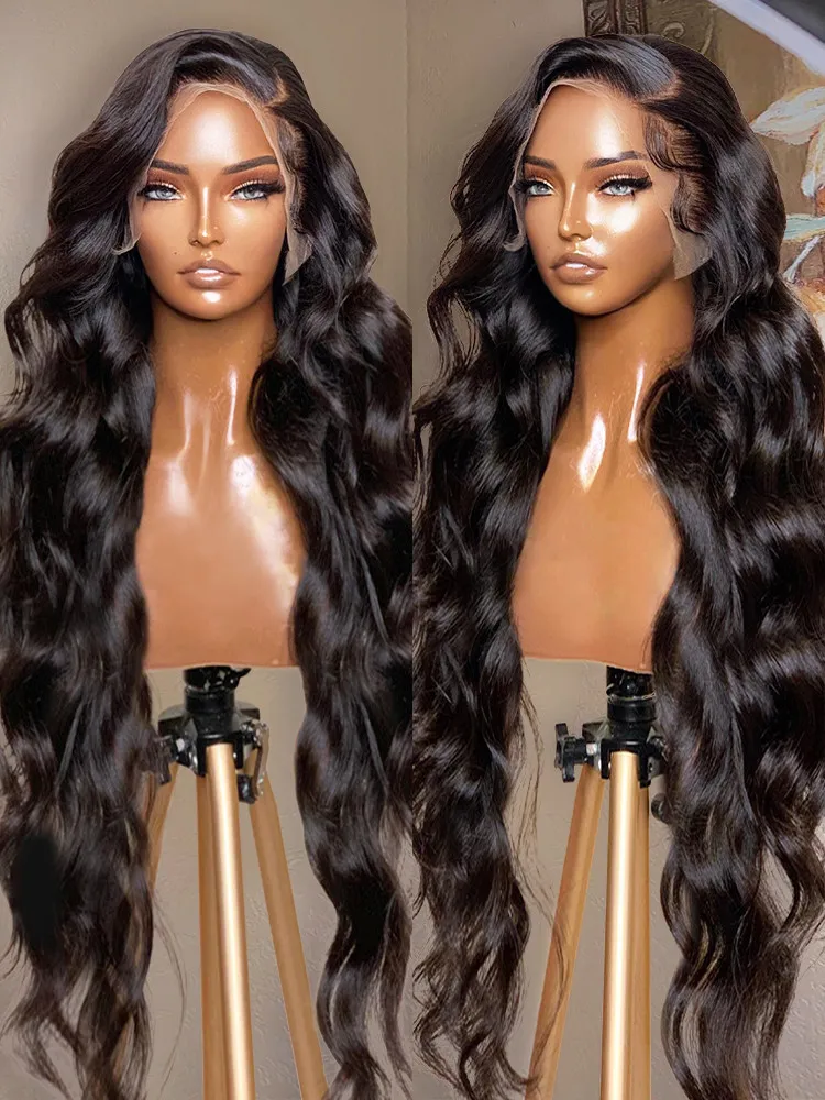 Spetsspår 40 tum 13x4 Body Wave Front Human Hair 360 Glueless för kvinnor Brasilianska 13x6 HD Frontal Prepluched Ready 230505