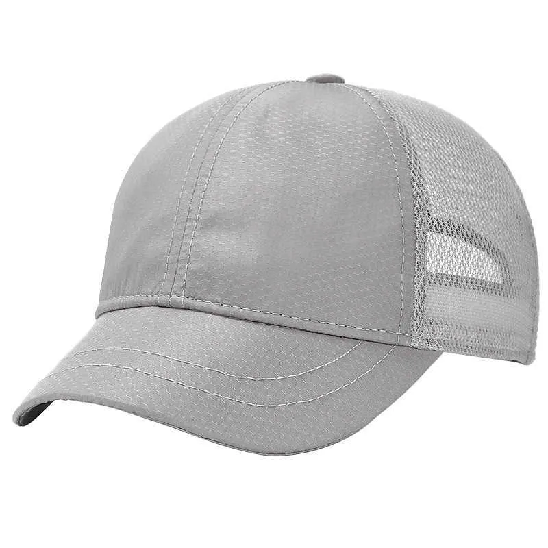 CAPS HATS Vuxen Summer Cool Thin Small Brim Mesh Sun Cap Man Outdoors Casual Dry snabbt baseballhattar 55-61cm