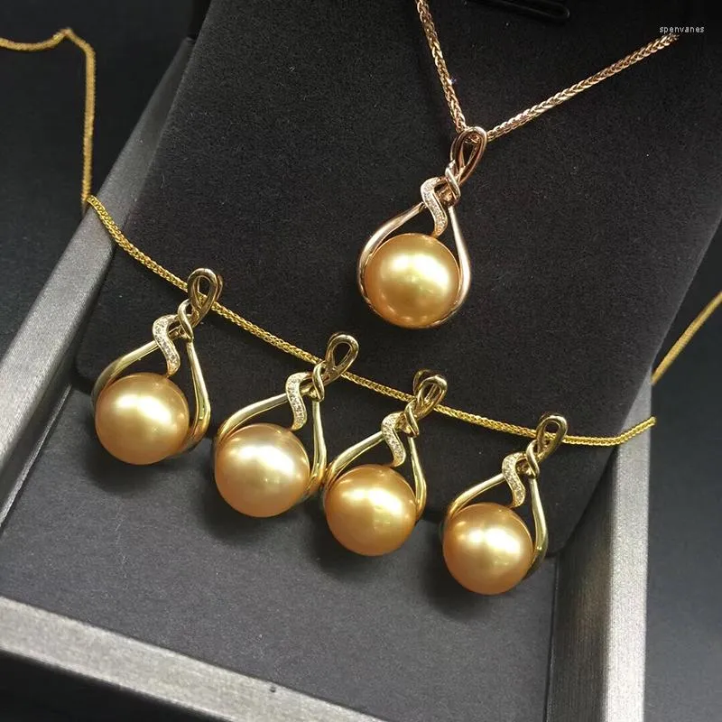 Catene Sinya in oro 18 carati con vero diamante e girocollo con collana di perle Southsea includono Au750 di alta qualità