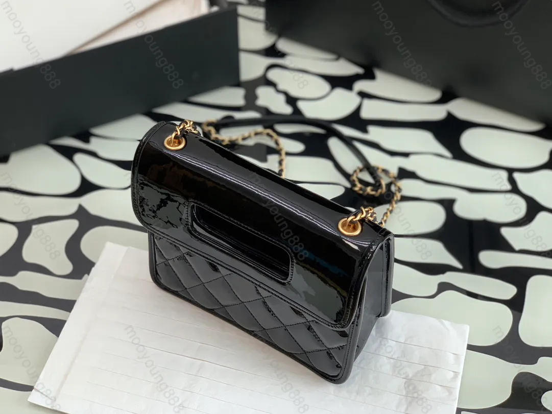Small black patent bag cheap
