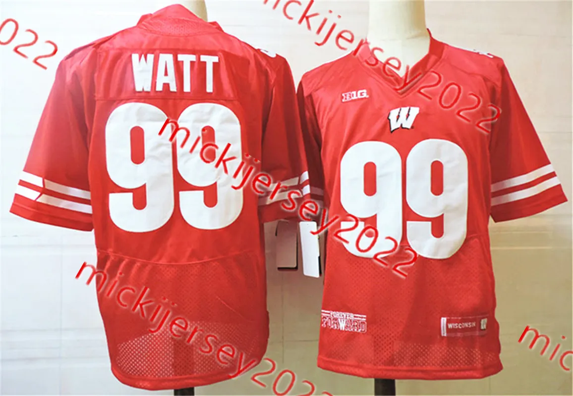 Wisconsin Badgers Football Jersey JJ. Watt 23 Jonathan Taylor 5 Graham Mertz 16 Russell Wilson Wisconsin Jerseys Stitched Mens S 3XL