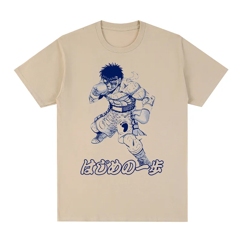 T-shirts pour hommes Hajime No Ippo Makunouchi Ippo T-shirt Vintage 90s Summer Fashion Cotton Men TEE TSHIRT Womens Tops 230506