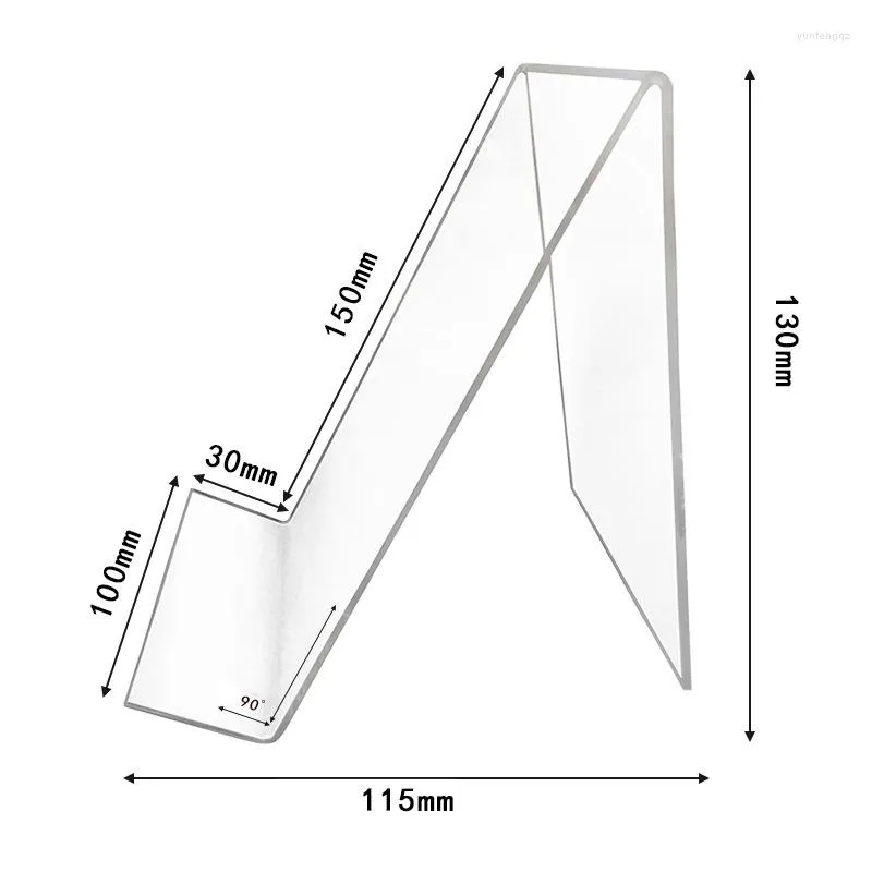 Smycken påsar 3 datorer akryl bok stand clear display holder för att visa bilder titta på 100x115x1