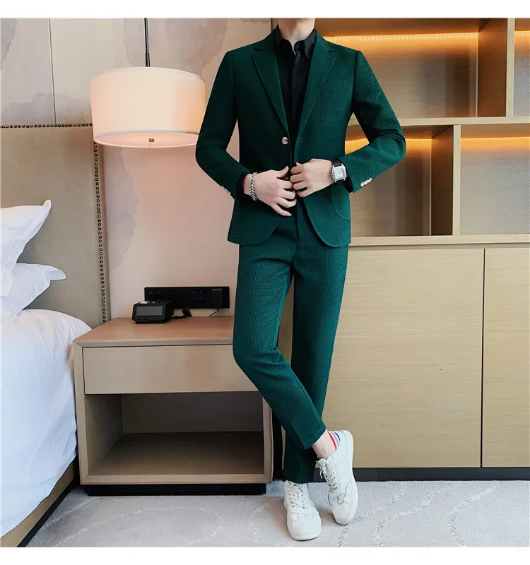 Men's Suit Jacket Spring Business High-end Handsome Double