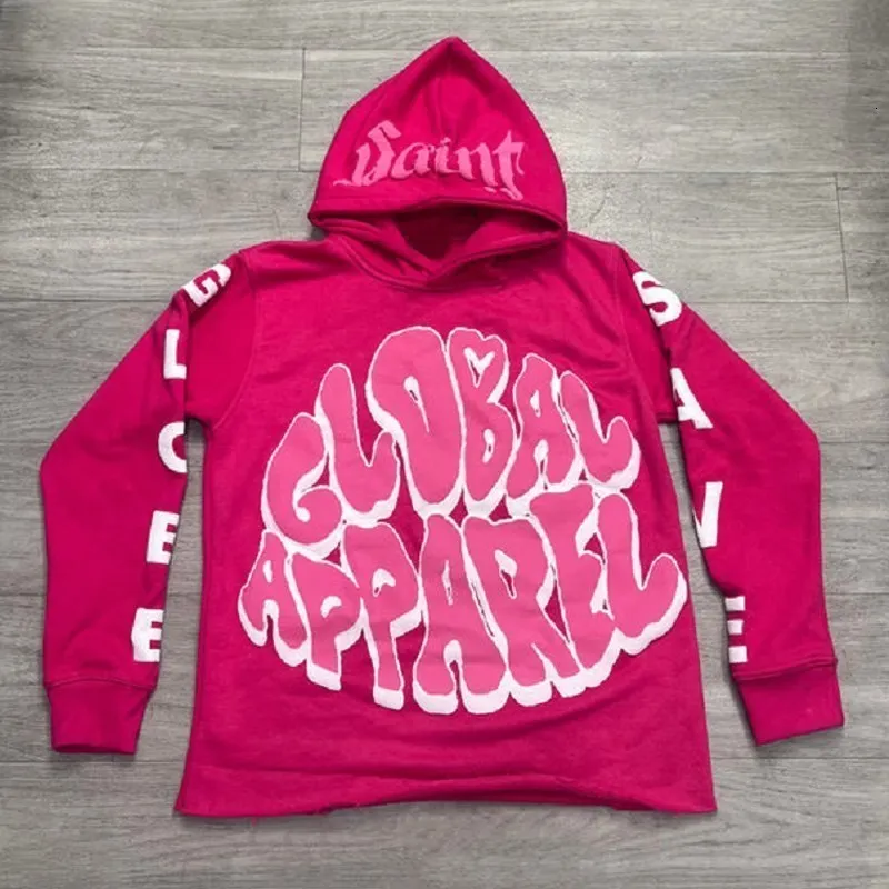 Kadınların ceketleri retro baskı sweatshirts hoodies gevşek y2k giysiler kapşonlu mektup grafik grafik cadde harajuku sokak kıyafeti 230506