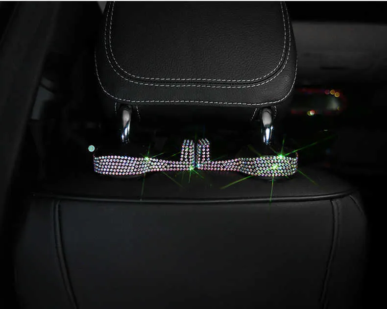 2 STÜCKE Autositz Kopfstütze Aufhänger Tasche Haken Halter Für Tasche  Geldbörse Stoff Auto Verschluss Clip Auto Sachen Bling Auto Zubehör Für  Mädchen Von 5,03 €