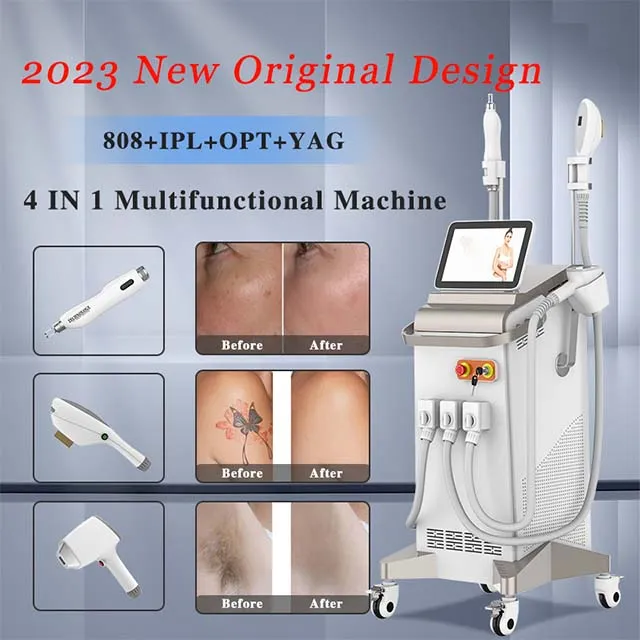 4 IN 1 facial hair removal laser treatment machine ipl laser face q switch nd yag tattoo removal remove Bikini hair User manual