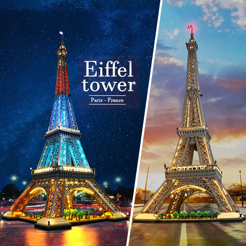 Bloqueia a luz LED para 10307 EIFFEL TOWER BURNHOBILIZAÇÃO BRINDADE DE ILUSTRAÇÃO