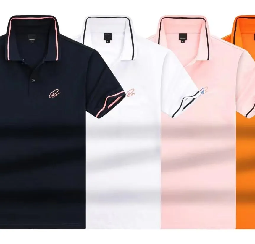 Brands Mens Polos Shirts Luxury Men de broderie Vêtements à manches courtes Casual Men's Men's Summer T-shirt Les couleurs noires sont disponibles