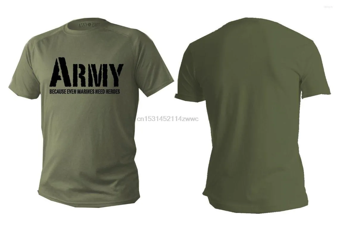 Herren T-Shirts 2023 Shirt Herren Kurzarm Grün Olive Usa Army Military Man Hero