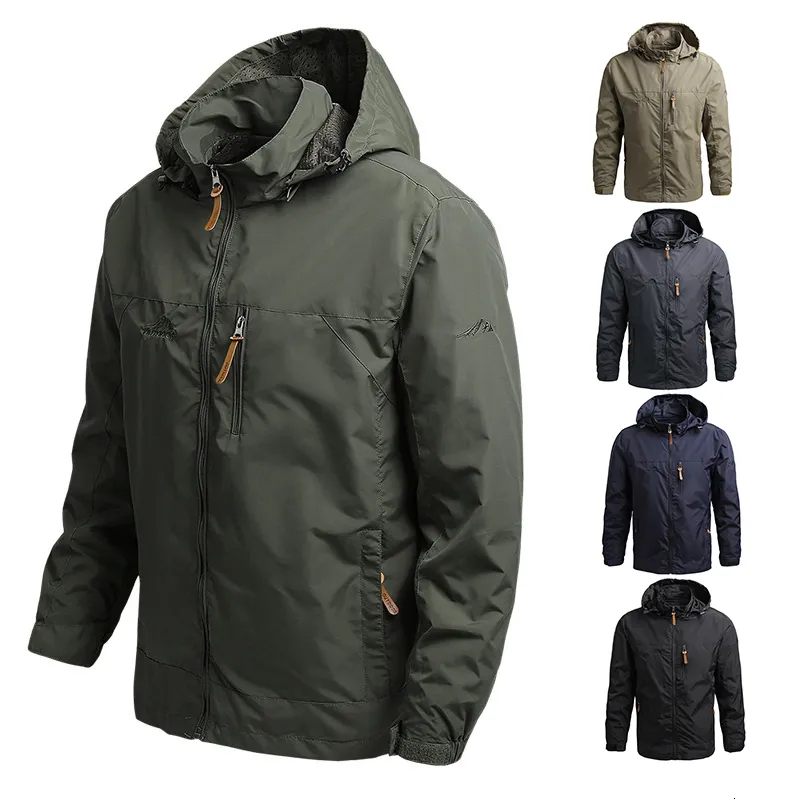 Giacche da esterno Felpe con cappuccio da uomo Giacca a vento Campo militare Capispalla s Inverno Autunno Impermeabile Volo Pilota Cappotto con cappuccio Caccia Abbigliamento militare 230505