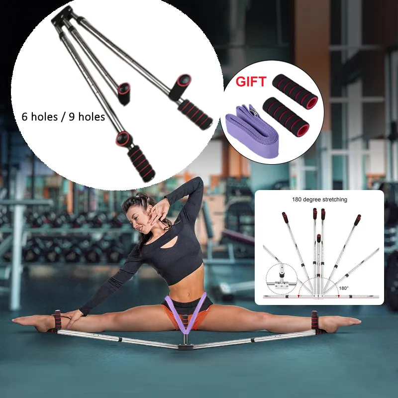 Geïntegreerde fitnessuitrusting Beenstretcher met 3 stangen Verstelbare split-stretchmachine Vlekstaal Thuis Yoga Dansoefening Flexibiliteit Trainingsapparatuur 230505