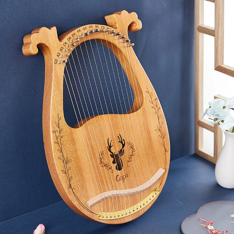 Wooden Mahogany Lyre Aklot Lyre Harp With Tuning Wrench And Spare Available In 16 32 Sizes For Babies And Toddlers From Deng08 9.18 DHgate.Com