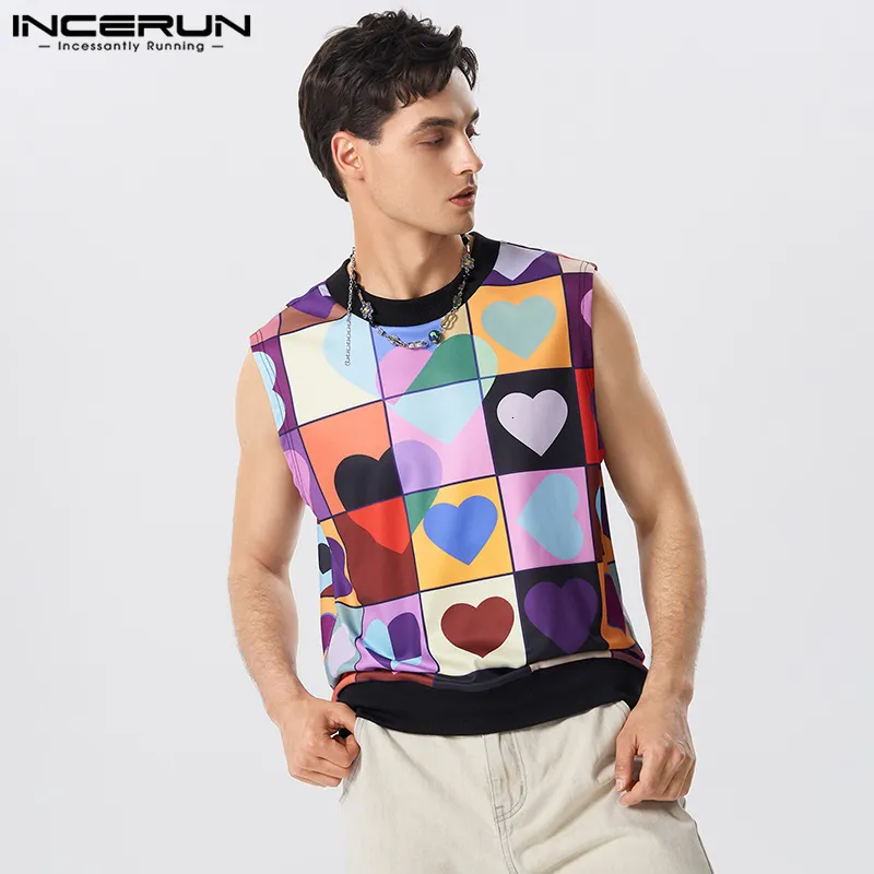 Men's Tank Tops Men Tank Tops Printing Summer Streetwear Round Neck Vacation Sleeveless Men Clothing Stylish Casual Vests S-5XL INCERUN 230506