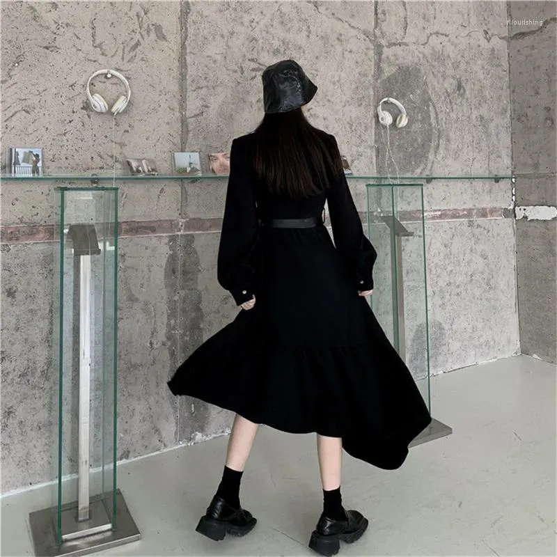 Casual Dresses Vestidos Mujer Verano 2023 Women s Dark Workwear Dress Robe Femme Roupas Femininas Com Frete Gratis