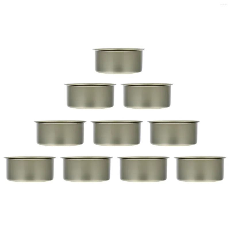 Storage Bottles 10 Pcs Containers Lids Food Tinplate Metal Pet Sealing Can Iron Dog Jar Canister Travel