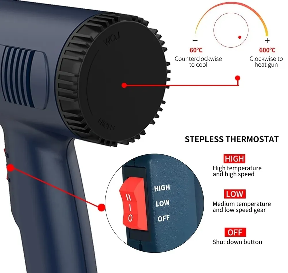 Acheter Mini pistolet thermique électrique 220V/110V, sèche-linge