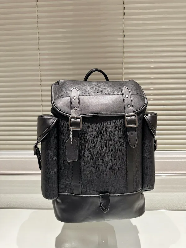 Borsa da viaggio da uomo con motivo tigre fiore nero Borsa da viaggio da uomo moda Chiusura magnetica Chiusura a scatto in pelle bovina Borsa casual con coulisse Borsa stile zaino Borsa più venduta