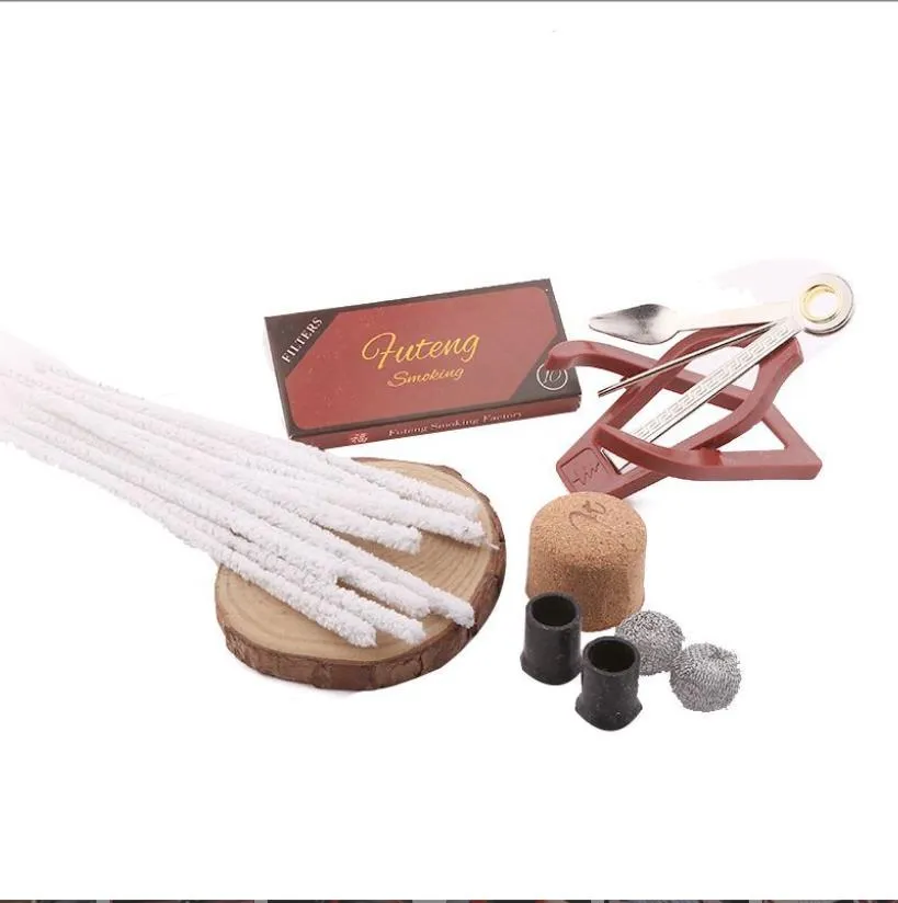 Rookpijpen complete set verbruiksartikelen, schoonmaakaccessoires, luxe 8-delige set geüpgraded tabaksets, 4-delige set van hoge kwaliteit kleding, gratis te matchen