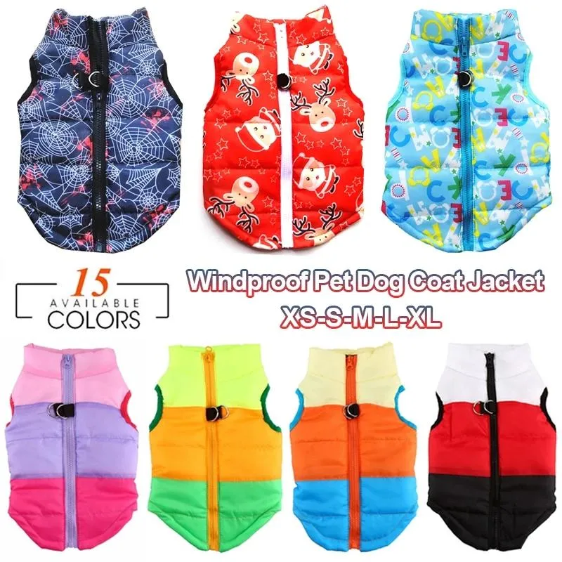 Abbigliamento per cani inverno vestiti per animali domestici caldi per cagnolini giacca per cappotto antivento abbigliamento imbottito Yorkie Chihuahua cucciolo cucciolo gatto