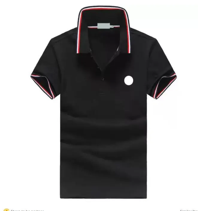 デザイナーメンズベーシックビジネスポロスTシャツファッションフランスブランドメンズTシャツ刺繍アームバッジレターエンブレムポロTシャツ半袖