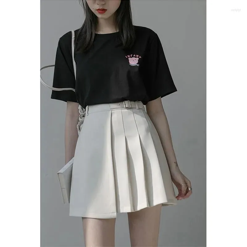 Black skirt korean outfit new arrivals