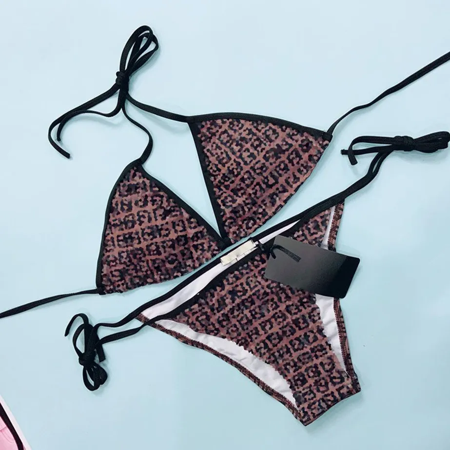 Moda damska projektant strojów kąpielowych kolorowy liter drukowane damskie bikini przyjęcie podróżne kobiety seksowne stroje kąpielowe plus rozmiar azjatyckie S-xl SW1175