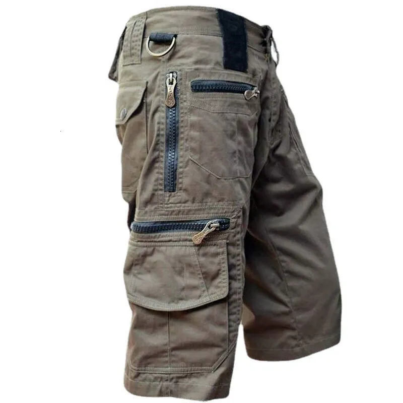 Męskie spodenki Summer Męskie Cargo Cargo Shorts Army taktyczne joggery szorty Mężczyźni bawełniane luźne prace swobodne spodnie plus rozmiar 5xl 230506