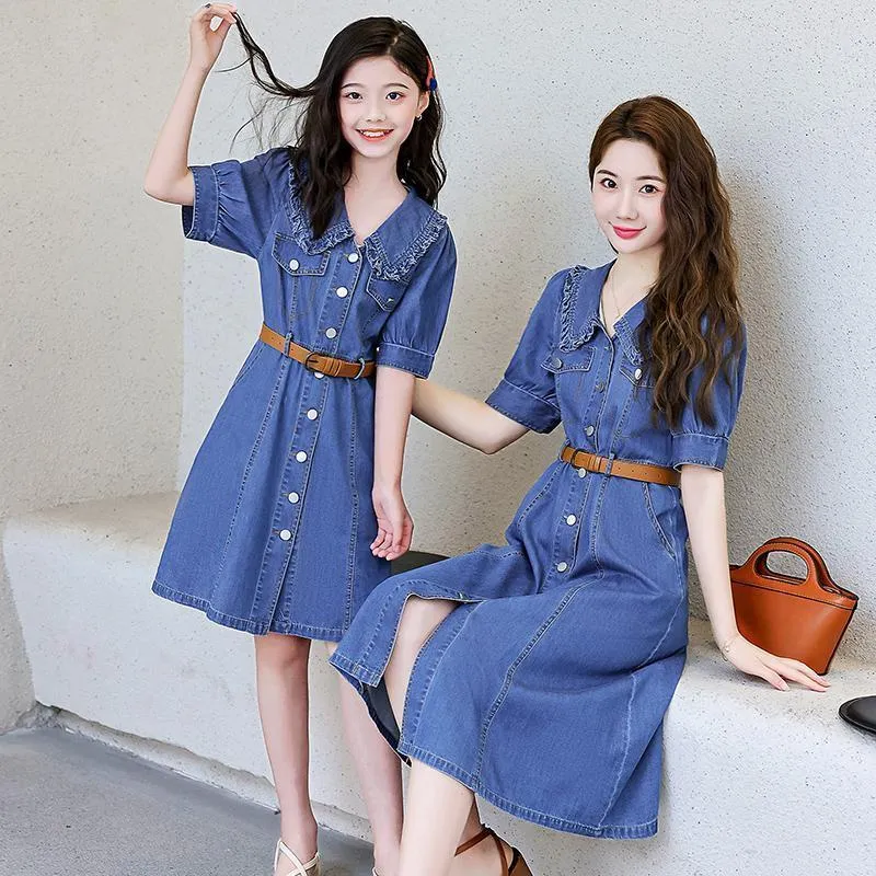 Mother daughter online matching denim dress