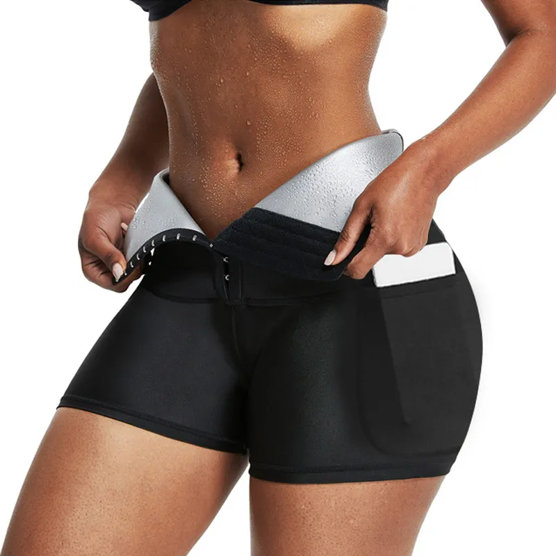 High Waist Compression Sauna Sweat High Waisted Workout Shorts For