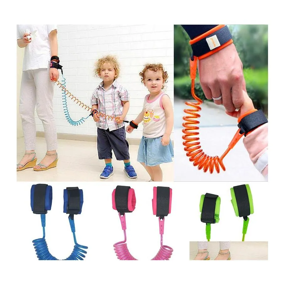 As transportadoras lingam as mochilas de crianças anti -Lost Strap Carriers Crianças Crianças Link de Segurança de Crianças 1,5m Banda de Leash Bebê de Baby ao ar livre Todd Dhqut