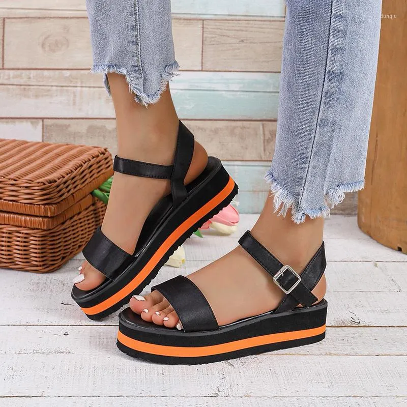 Sandálias moda mulheres verão casual plataforma sapatos slides chinelos vestido flip flops andando correndo mujer zapatillas