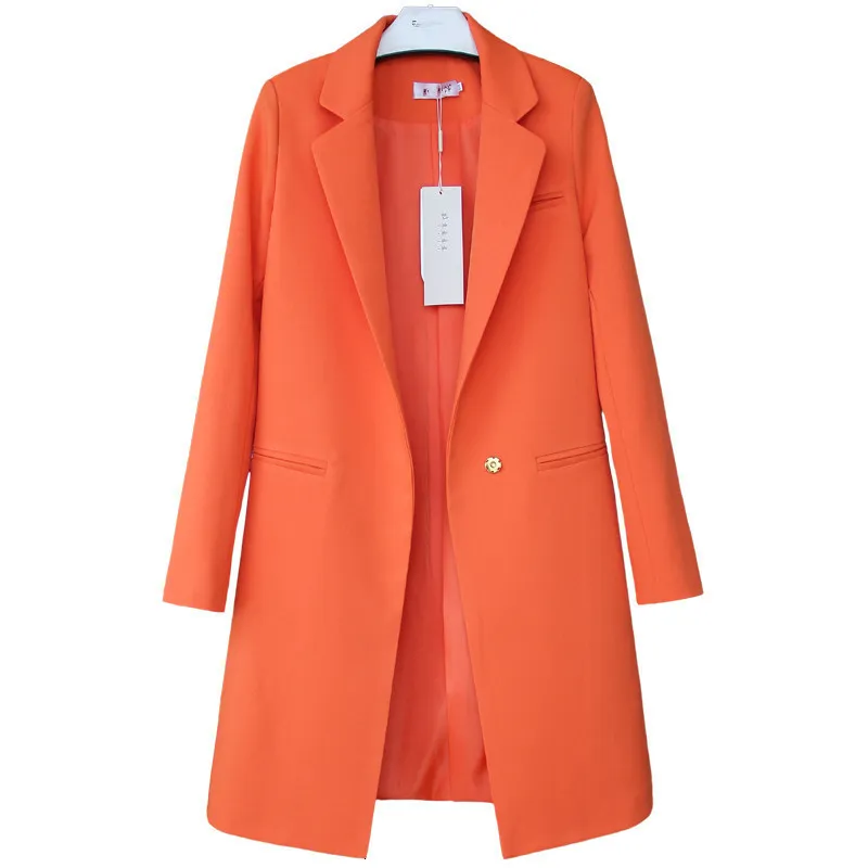 Kvinnors västar Spring Autumn Blazer Liten kostym Lång ärmjacka Casual Topps Female Slim Wild Windbreaker Coat S 3XL 230506