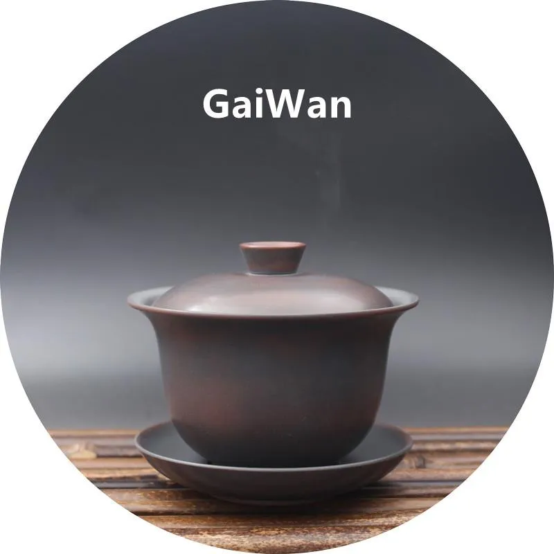 Чайная посуда Qinzhou Керамическая чашка Nixing Tao Gaiwan Sancai (не Исинский глиняный чайник) Чашка ручной работы для Пуэр Улун Кунг-Фу Ча