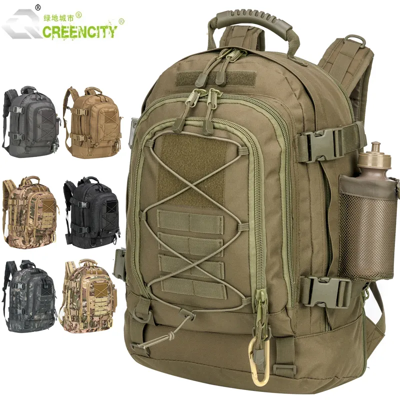 Outdoor Bags 60L Men Military Tactical Backpack Molle Army Hiking Climbing Bag Waterproof Sports Travel Camping Hunting Rucksack 230505