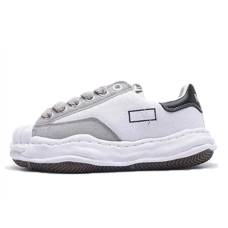 Maison Mihara Yasuhiro Sole Toile Chaussures Mentilles Femmes TOE CAP MMY CHOSE DÉCHARGE MIHARAYASUHIRO Shell Head Cuir Low Sneaker Casual Trainersog