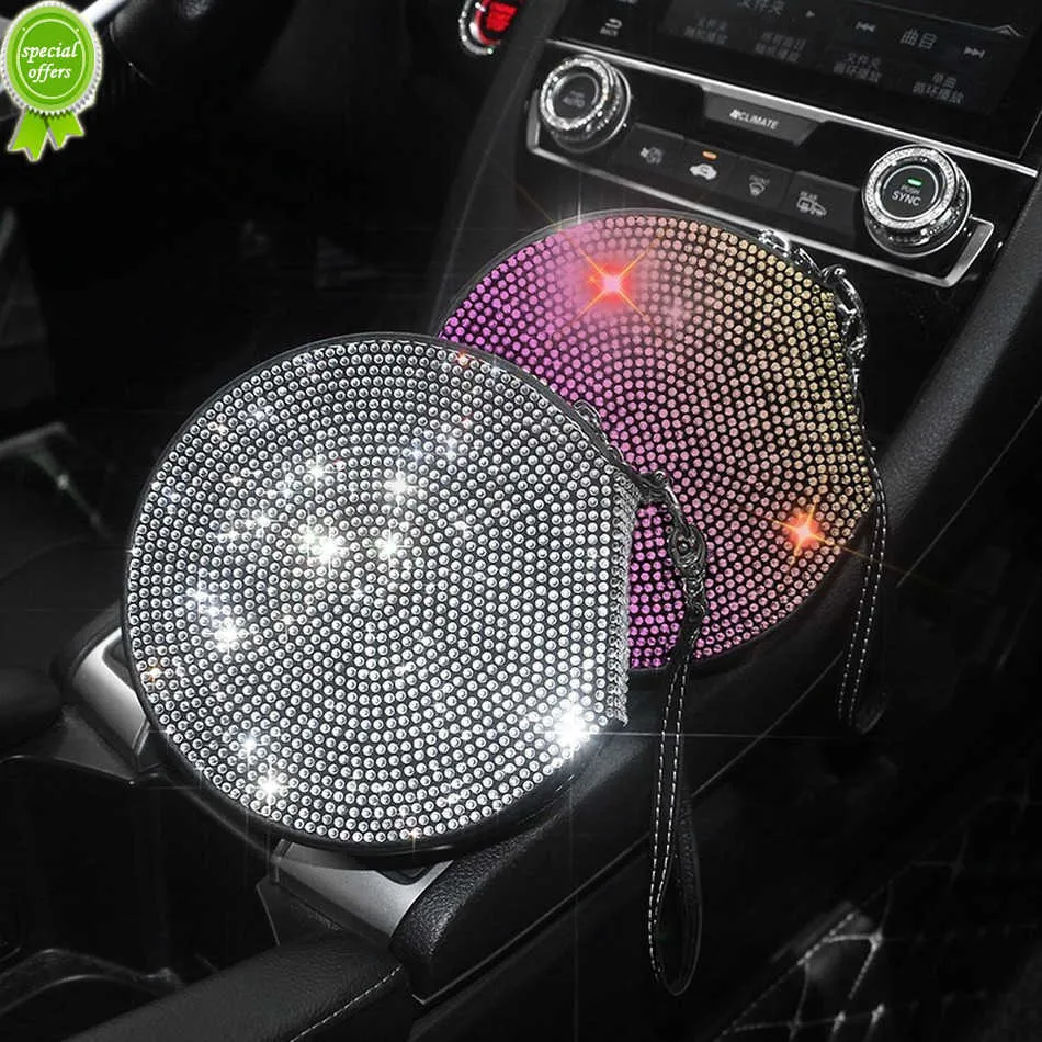 Neue 2022 Luxus Auto Disc CD DVD Brieftasche Lagerung Auto Lagerung Organizer Fall Boxen Halter Diamant Auto Bling Zubehör für Frau