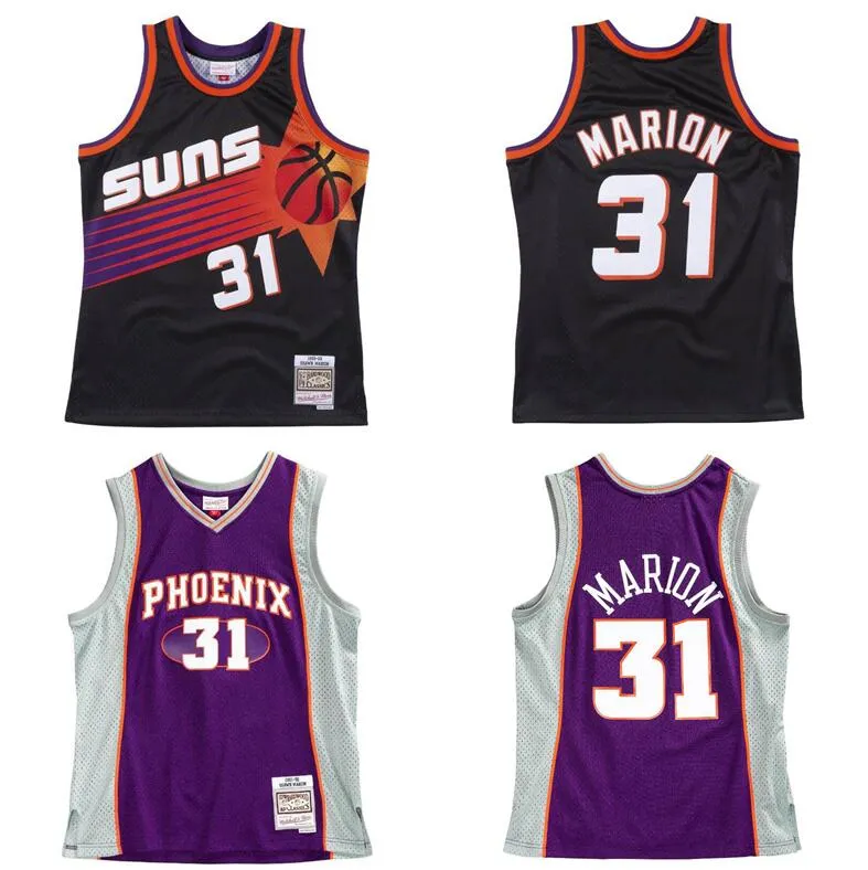 커스텀 Shawn Marion 농구 유니폼 Mitchell Ness 1999-00 2001-02 Hardwoods Classics S-6xl 남녀 어린이 레트로 저지