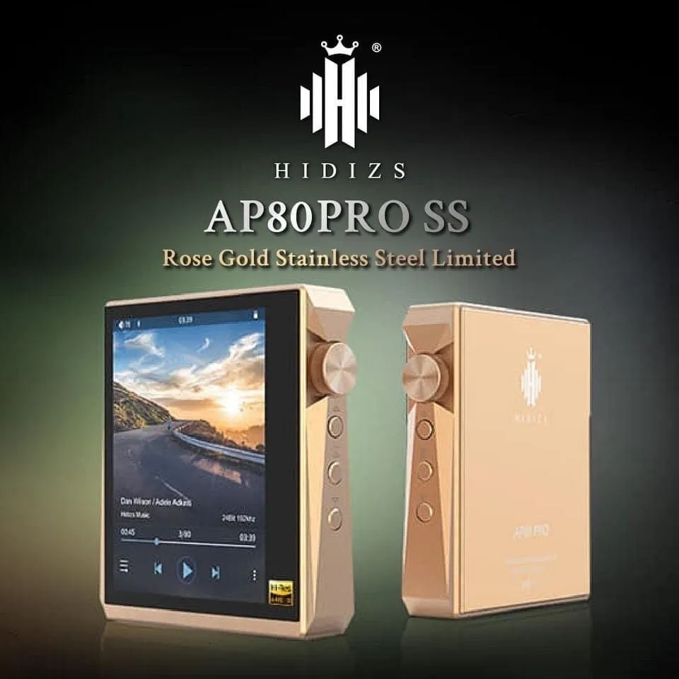 Hidizs AP80 Pro Music Player - Rose Gold Stainless Steel Hidizs AP80 Pro Music Player - Rose Gold Stainless Steel