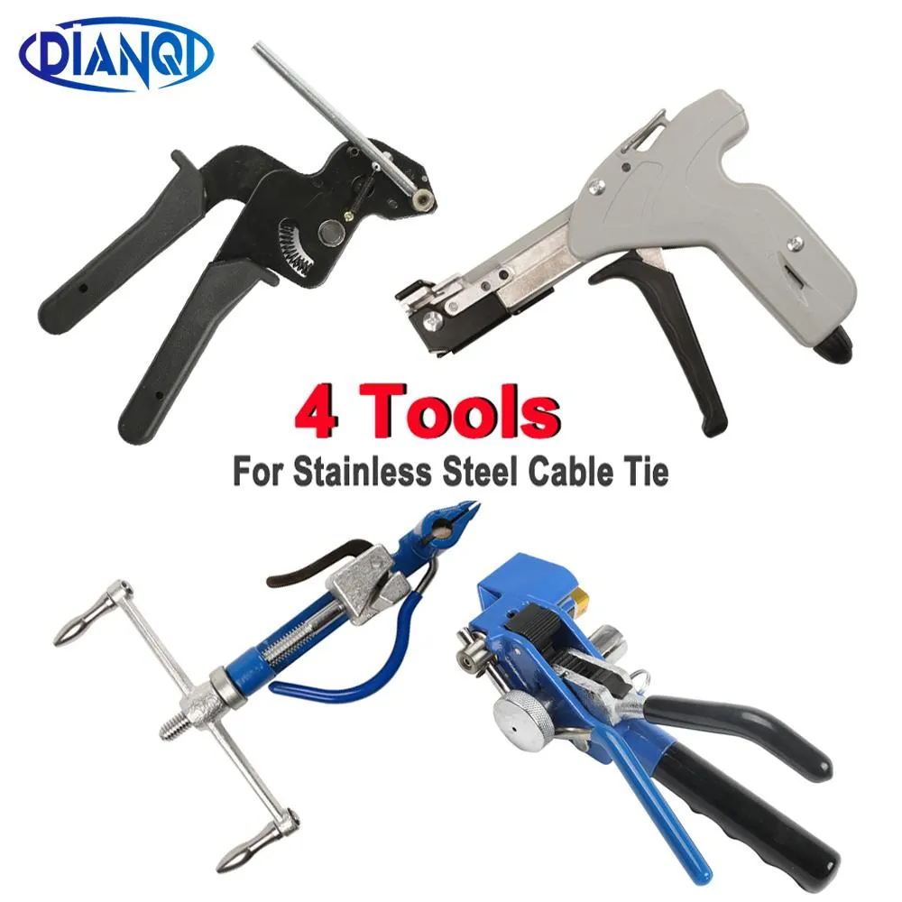 Tang 1pc Stainless Steel Cable Tie Gun Stainless Steel Zip Cable Tie Plier Bundle Tool Tensioning Trigger Cable Gun Cutter Fastener