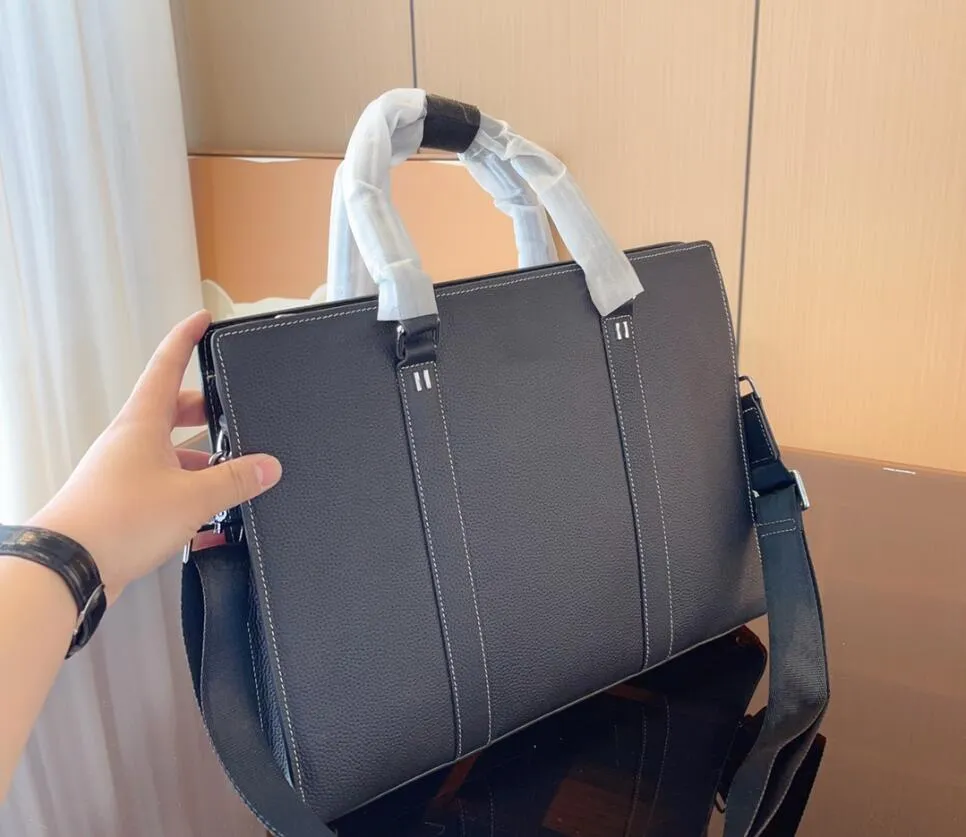 Luksusowe mężczyzn designerka te torba biznesowa oryginalna skórzana laptop crossbody torby na ramię zamka błyskawiczna litera wnętrza pojedyncze torebka męska