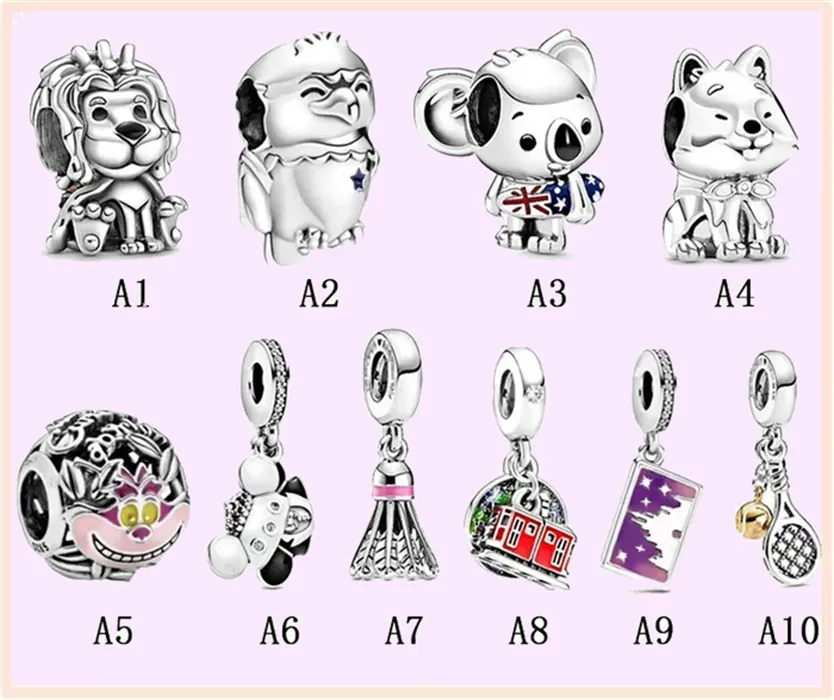 925 charm beads accessories fit pandora charms jewelry Boy Girl New Animal Bracelet Snake Chain Snap Clasps