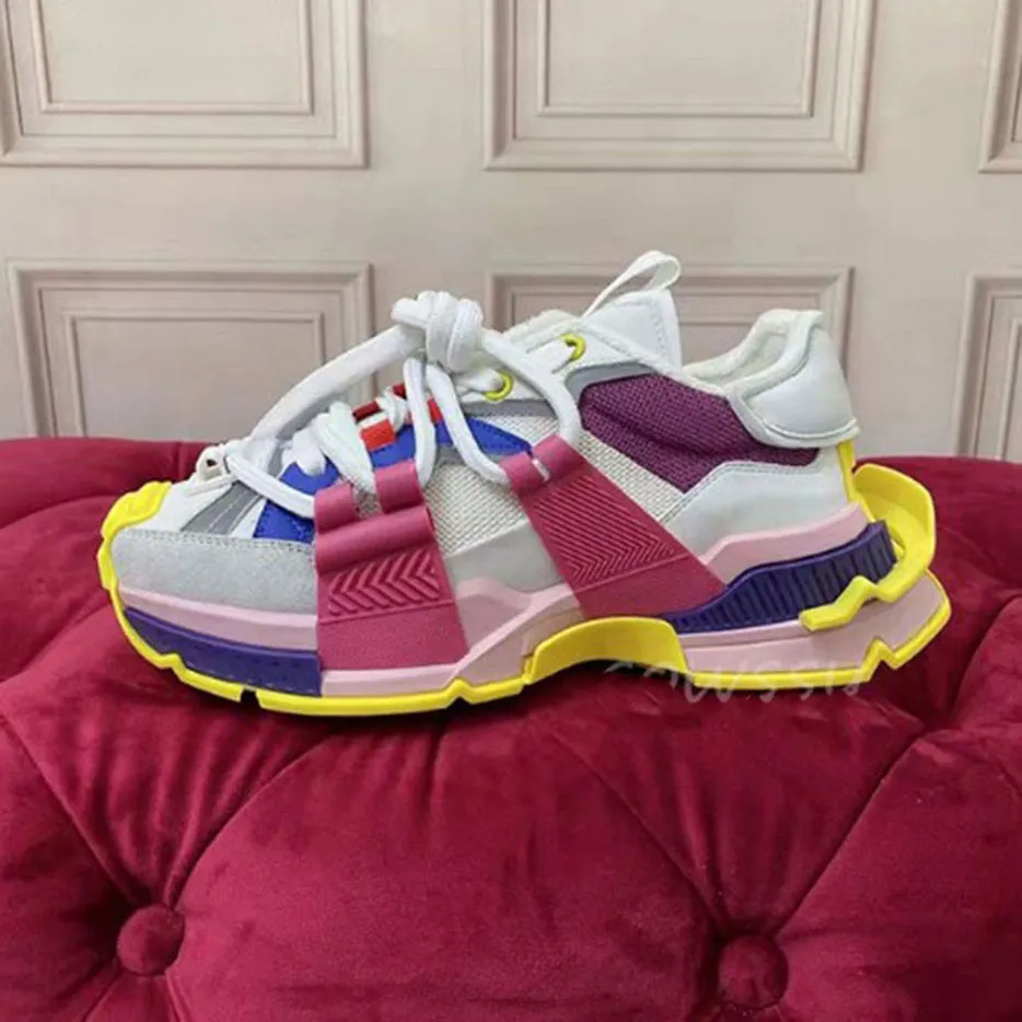 2023 New Flat T Thick Sole Dad Tennis Shoes For Women For Women