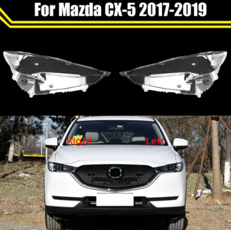 Per Mazda CX-5 2017-2019 Sostituzione Della Lampada Borsette Copertura Del Faro di Vetro Paralume di Copertura Ombra Trasparente Auto Faro Lente