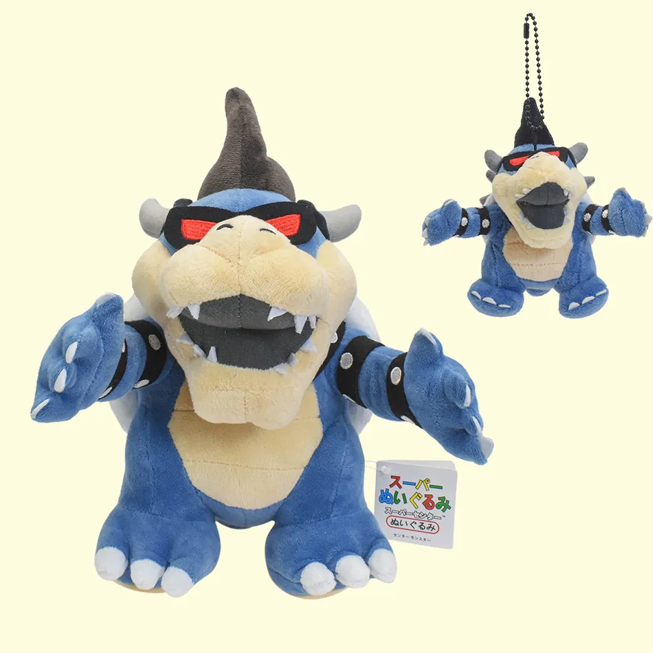 도매 Mary 시리즈 Bowser Fire Dragon Blue Dark Ultimate Great Devil Plush Toy 어린이 게임 플레이 메이트