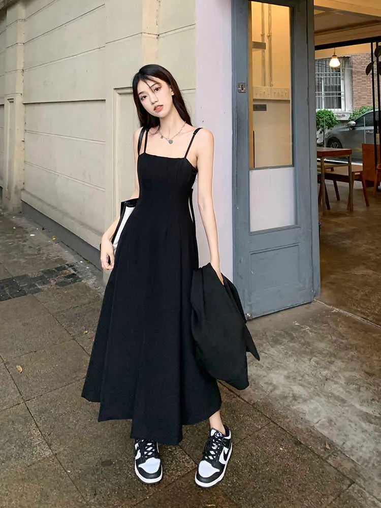 Black Midi Dress Women Summer Casual Aline Empire Waist Sleeveless Backless  Mid-Calf Polyester from Dhgate Basic & Casual Dresses - price 49.41