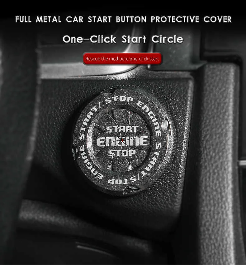 Auto Motor Start Stop Knopf Abdeckung Auto Zündschalter Drehbare  Schutzkappe Innendekoration Autozubehör Innenraum Von 8,08 €